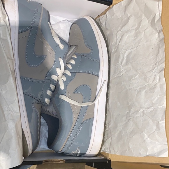 Blue and Gray Sneakers